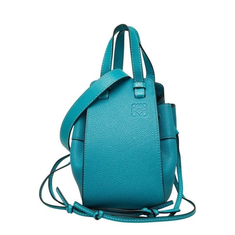 Loewe Hammock Mini Handbag Blue Leather